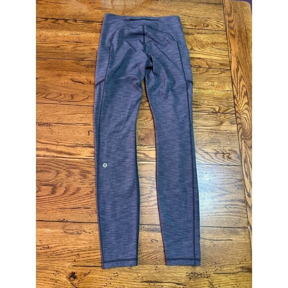 Lululemon Speed Up Mid-Rise Athletic Compression Running Leggings 4 Gray LL115 - Picture 1 of 7